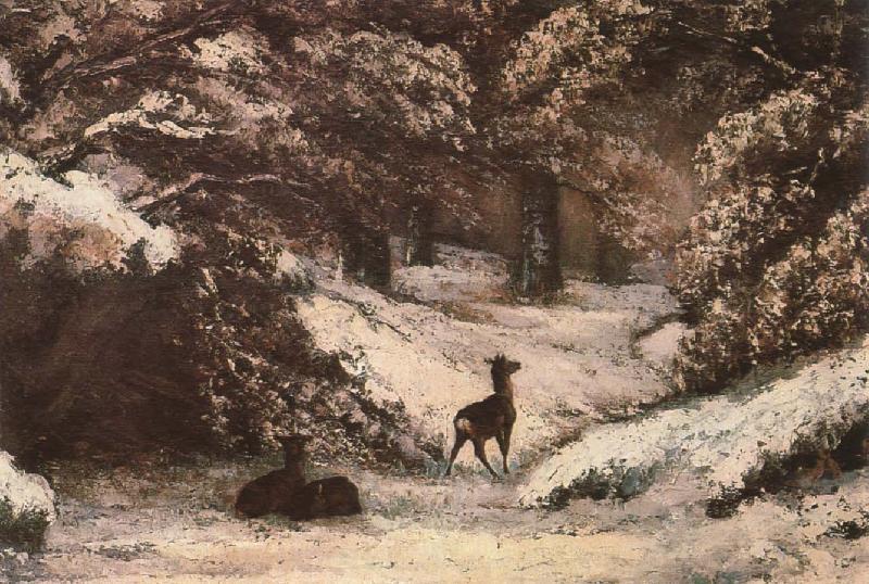 Gustave Courbet Deer oil painting image